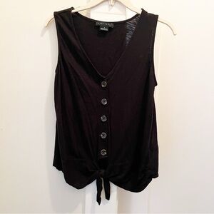 Sanctuary Button Front Tie Front Tank Top